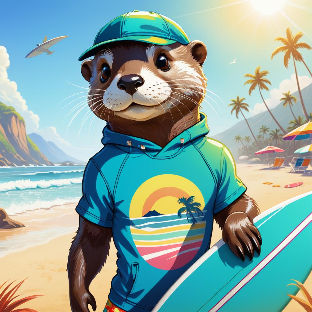 Vibrant Ecchi Otter at Sunny Beach