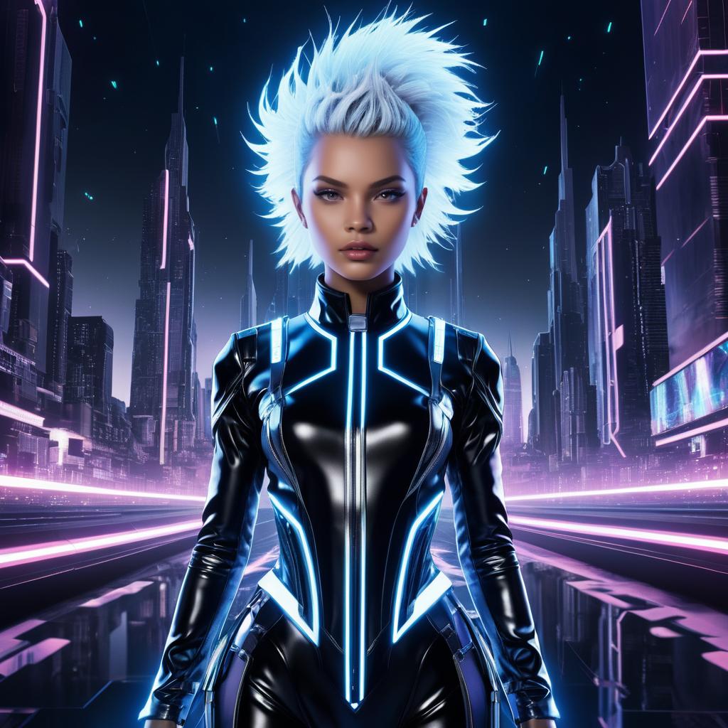 Echo Sparks: Cyberpunk Rebel in Cosmos