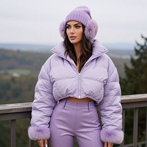 Winter Chic Lavender Fashion Look