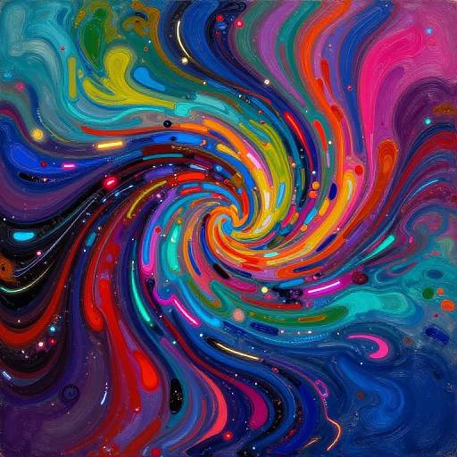 Vibrant Futuristic Abstract Paintings