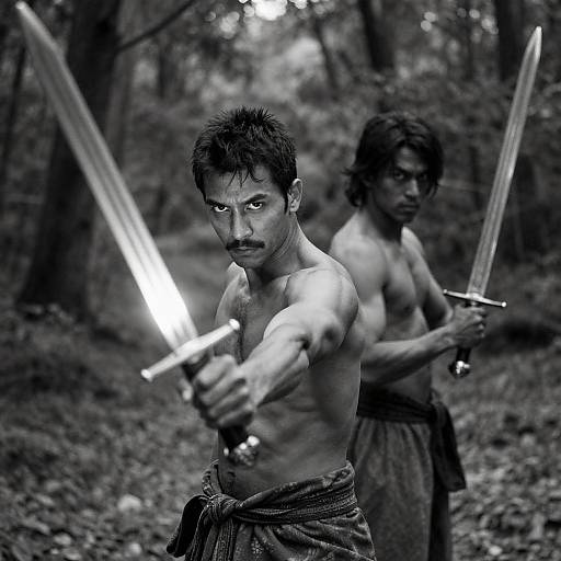 Dramatic Encounter in a Forest