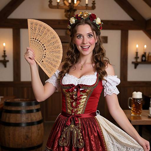 Realistic Bavarian Bride at Oktoberfest
