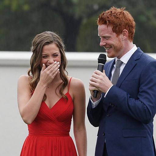 Joyful Couple Embracing the Rain