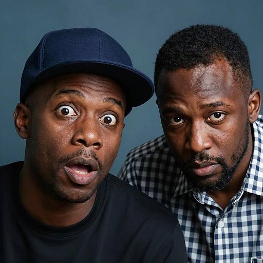 Close-Up Portrait of Two Black Men