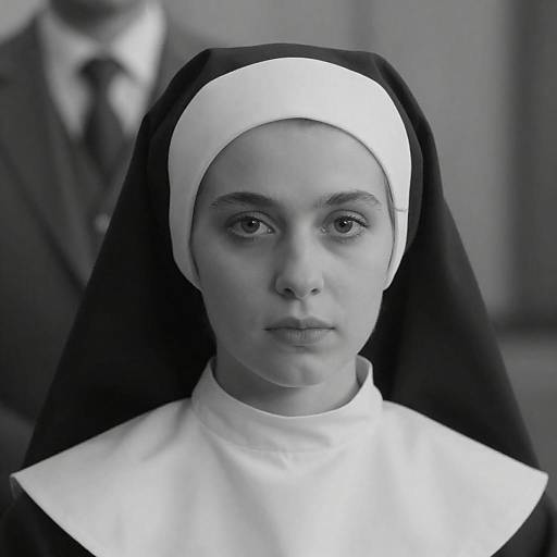 Young Woman in Nun's Habit Portrait