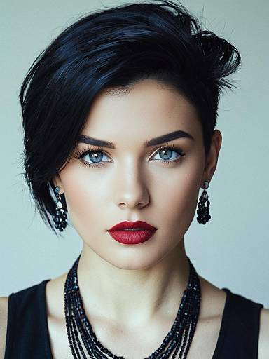 Realistic Female Undercut Portrait