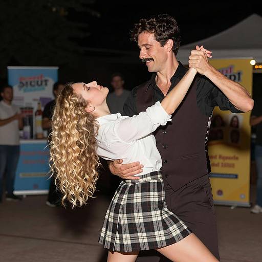 Romantic Nighttime Dance Scene