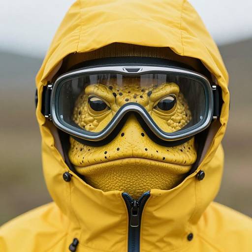Person in Yellow Jacket with Goggles
