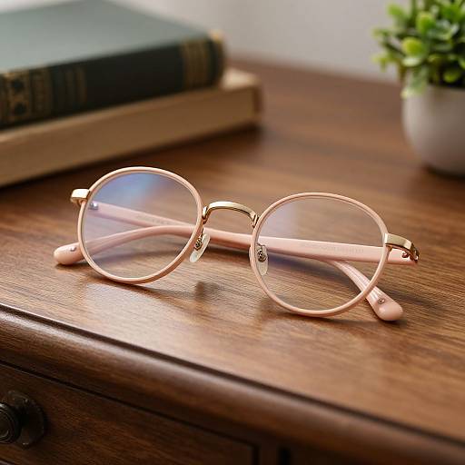 Vintage Glasses on Elegant Desk