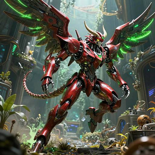 Radiant Ruby Falcon Mech