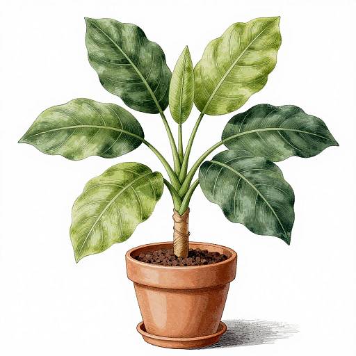 Botanical Illustration of Tropical Plant