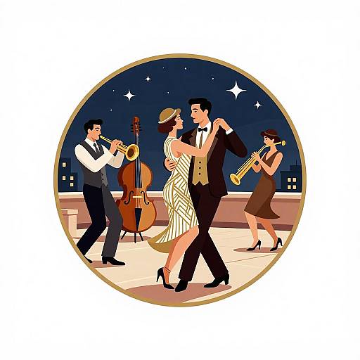 1920s Jazz Quartet Rooftop Dance