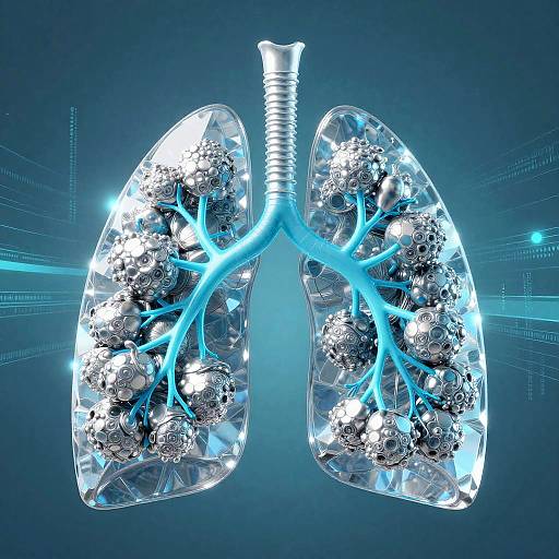 Modern Scientific Illustration of Human Lungs