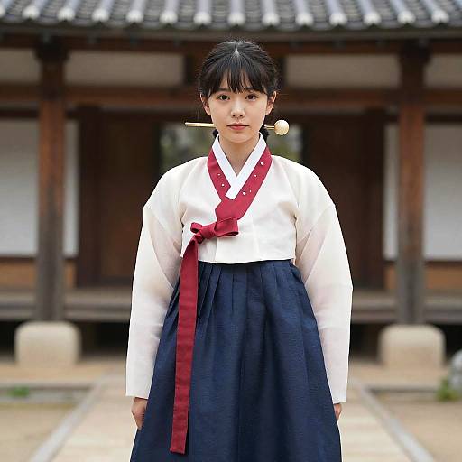 Woman in Traditional Korean Hanbok