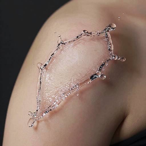 Realistic Water Splash Tattoo Close-Up