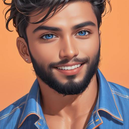 Vibrant Portrait of a Young Man Vibrant Portrait of a Young Man
