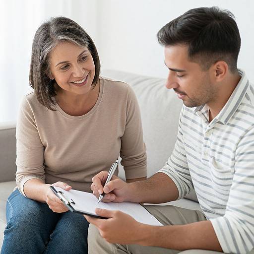 Senior Care Insurance Consultation Scene