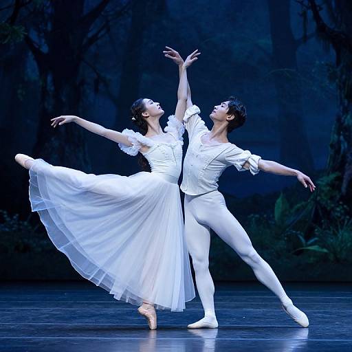 Ethereal Dancers in Nocturnal Forest