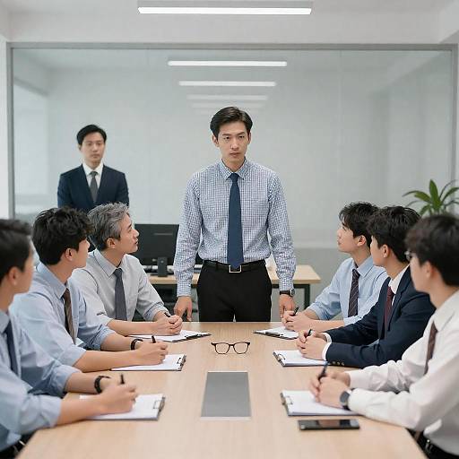 Office Meeting Photograph with Professionals