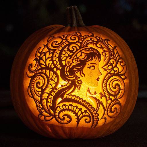 Baroque Woman Pumpkin Carving