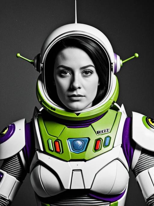 Woman in Buzz Lightyear Costume