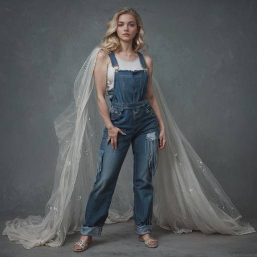 Dreamy Girl in Casual Overalls Dreamy Girl in Casual Overalls