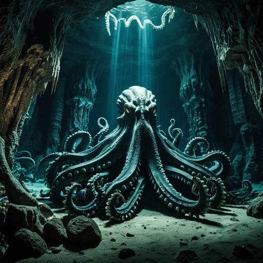 Colossal Kraken in Underwater Cavern Colossal Kraken in Underwater Cavern