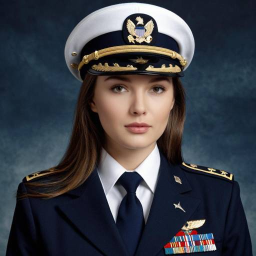 Female Navy Officer in Ceremonial Uniform