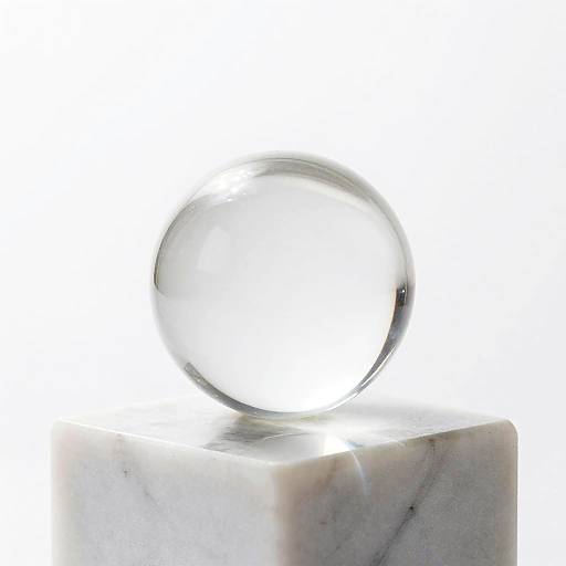 Hyper-realistic Crystal Orb on Marble