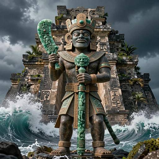Mystical Mayan Deity by Jungle Temple