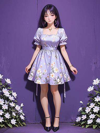 Retro-Inspired Floral Dress Fashion Shoot