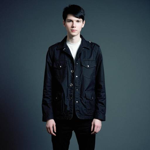 Slim man in classic 1980s post-punk attire