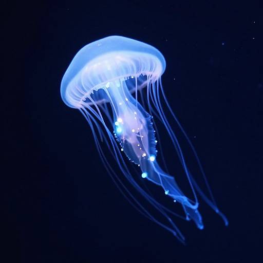 Bioluminescent Jellyfish in Cosmic Space