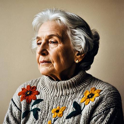 Portrait of Thoughtful Elderly Woman