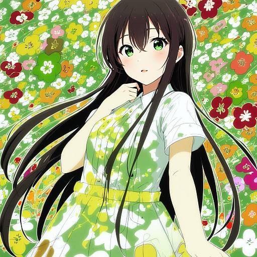 Illustration of Hanazono tae, bang dream! in the style of Momio