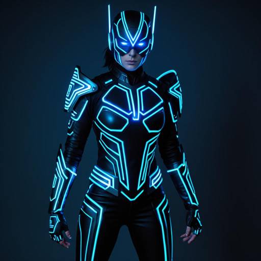 Futuristic Bash Digital Warrior Costume