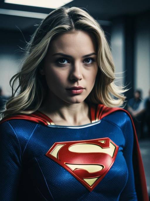 Woman in Supergirl Costume Portrait