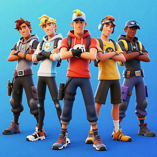 Diverse Fortnite Characters in 3D