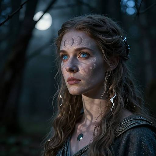 Enigmatic Nordic Sorceress Portrait