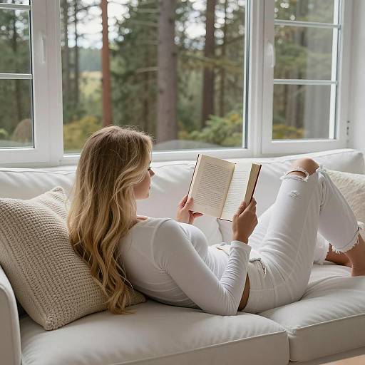 Serene Reading in a Cozy Setting