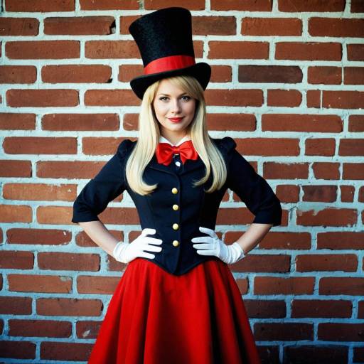 Woman in Mrs. Mayor Seussical Costume
