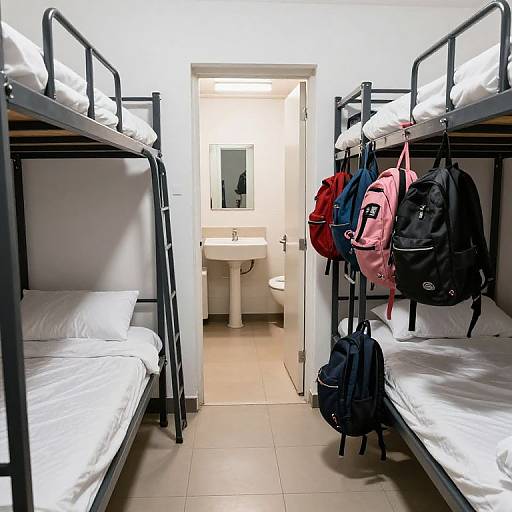 Communal Hostel Dormitory Scene
