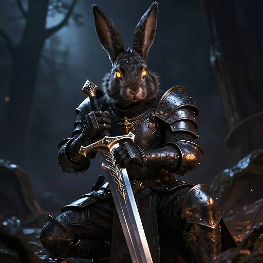 Dark Fantasy Bunny Warrior