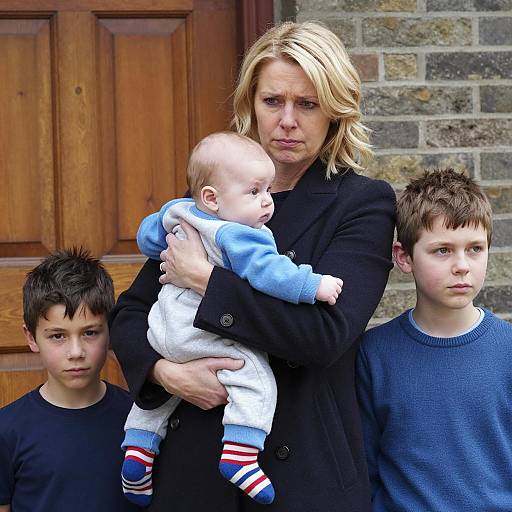 Family Portrait with a Serious Tone