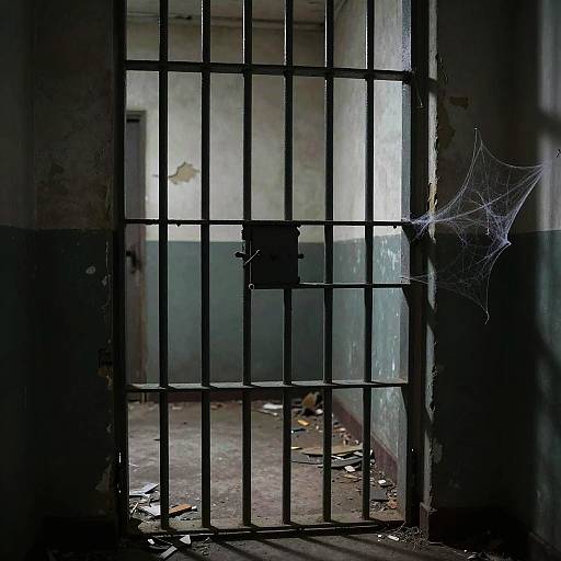 Abandoned Old Jail Cell Scene