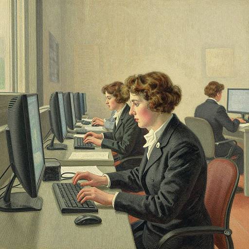 Gustave Dore Style Secretary at Work