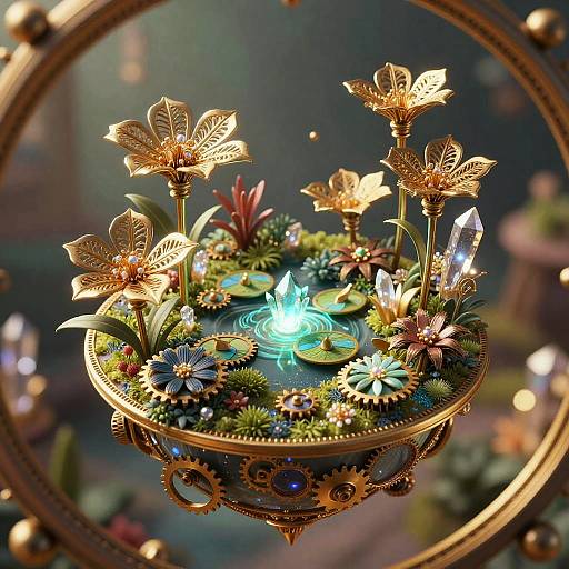 Shamanic Clockwork Floral Micro Island