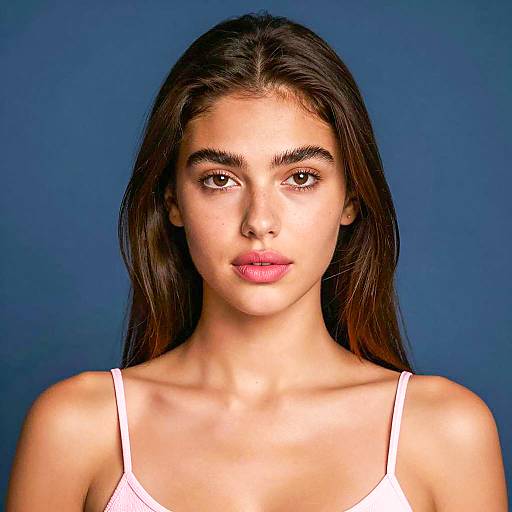 Portrait of a Young Woman with Pink Top