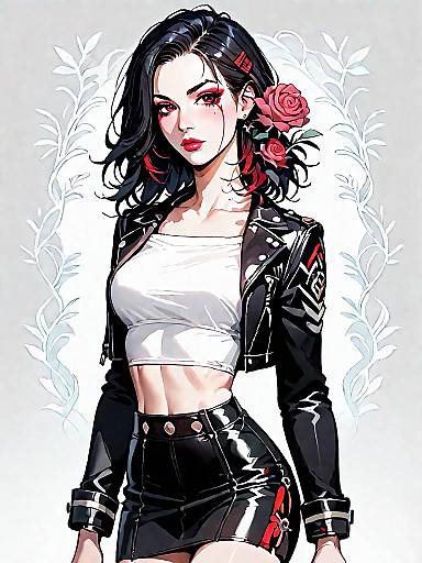 Chic Vintage-Inspired Biker Fashion Shoot