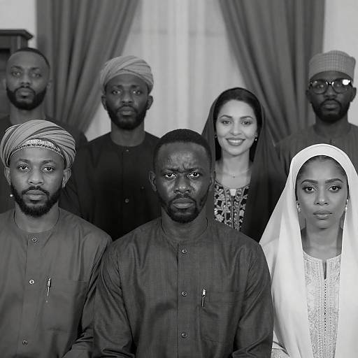 Diverse Group in Formal Attire Portrait